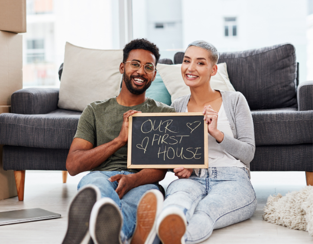 First-time homebuyers exploring modern homes in Colwood BC