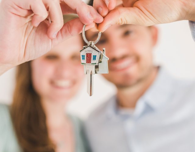 First-time homebuyers exploring homes and condos in Sidney BC